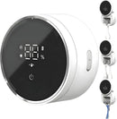 Toothbrush Holders Cleaner & Dryer for Bathroom - Mirror Wall Mounted [Rechargeable, Auto Sensor Open/Close Lid, LED Smart Screen] Adhesive Electric Tooth Brush Razor Holder with Cover for Home Travel by CozyNest Decor