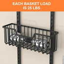 Over The Door Pantry Organizer, 8-Tier Pantry Door Organizer Shelves | 3 Sizes | Adjustable Basket | Metal Hanging Spice Rack for Kitchen, Pantry, Cabinet, Back of Door Seasoning Rack, Black by CozyNest Decor
