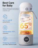 Bear Portable Bottle Warmer for Travel, Milk Warmer for Breastmilk Formula, 17oz Large Capacity Water Warmer with Precise Temp Control, Fast Heating&Long Battery for Travel Car Airplane by TinyTreasures Baby Boutique