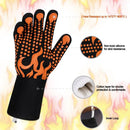 Comsmart BBQ Gloves, 1472°F Heat Resistant Grilling Gloves Silicone Non-Slip Oven Gloves Long Kitchen Gloves for Barbecue, Cooking, Baking, Short, Orange by GreenHaven Gardens