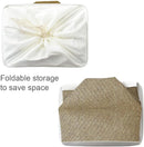 TheWarmHome Organization and Storage Basket for Organizing - X Large - 3 Pack 17.7L×13.8W×9.8H in Collapsible Storage Bin for Shelves, Fabric Basket for Gifts Organizer Toy Closet (White & Khaki) by CozyNest Decor