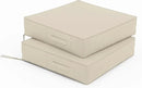 Patio Chair Cushions 19 X 19 X 4 Inch Waterproof Outdoor Seat Cushions for Patio Furniture, Outdoor Sofa Couch Pads with Ties & Handle, Set of 2, Cream by GreenHaven Gardens