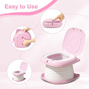 2025 Upgraded Portable Potty Training, Travel Potty for Toddler, portable toilet for kids Foldable, Apply to Seat Emergency Toilet for Camping, Outdoor,Car, Indoor(Pink) by TinyTreasures Baby Boutique