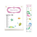 Sungwon Personalized Kids Canvas Growth Chart, Mermaid by TinyTreasures Baby Boutique