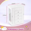 Jewelry Box for Girls, Musical Jewelry Box with Spinning Dancer Gifts for Little Girls Christmas New Year Birthday Children's Day, 5 Layer Large Wooden Kids Music Jewelry Organizer Box(White) by TinyTreasures Baby Boutique