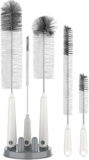 MR.SIGA 5 Pack Bottle Brush Cleaning Set with Storage Holder, Cleaning Brushes for Long Narrow Neck Bottles, Water Bottles, Baby Bottles, Tumblers, Drinking Glasses, Strews by TinyTreasures Baby Boutique