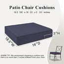 Outdoor Chair Cushions Set of 2 for Patio Furniture 18.5x16x3 Inch Waterproof Patio Chair Cushion 3 Year Color Fastness Rectangle Elastic Foam Garden Couch Pads with Ties and Handle,Grey by GreenHaven Gardens