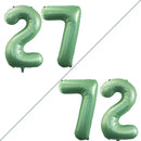 GOER Number 27 Balloons for 27th Birthday Party Decorations,42 Inch Jumbo Foil Helium 72 Balloons for 72nd Birthday 2027 New Year Eve Graduation Party Decoration (Sage Green) by TinyTreasures Baby Boutique