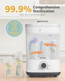 HAUTURE Bottle Sterilizer and Dryer, Esterilizador De Biberones, One-Dial Control Steam Baby Bottle Sterilizer for Baby Stuffs, Bottles & Breast Pump Accessories by TinyTreasures Baby Boutique