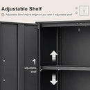 Metal Wall Cabinet,Garage Wall Cabinetwith Handle,Lockable Storage Cabinets Wall Mounted with 2 Doors,Locking Cabinet with Shelves for Basement,Living Home,Black by CozyNest Decor