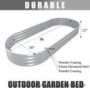 2 Pack 8x3x1FT Galvanized Raised Garden Bed Large Metal Planter Box Kit Elevated Raised Garden Planters for Outdoor Plants, Gray by CozyNest Decor
