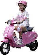 Kids Motorcycle, 2 Wheel Electric Motorcycle for Girls Ages 8-14, 24V Ride on Toys with Music, Story, Headlight, 3 Speed Options, Up to 60min Ride Time, for Riders up to 143 lbs, Easy Assemble, Pink by TinyTreasures Baby Boutique