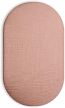 Bassinet Sheet for Baby Boy and Girl, Fitted Sheets for Rectangle, Oval, Hourglass Bassinet Mattress, Muslin Moses Basket Sheets with Neutral Style (Dusty Rose) by TinyTreasures Baby Boutique