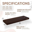 Homeforia 24inch Walnut Floating Shelves for Wall, High End Solid Real Wood 24in Floating Shelf for Bathroom, Dark Brown 24 inch Long Floating Shelves, Heavy Duty Bracket, 24 X 6.5 X 1.75 in, Set of 3 by CozyNest Decor