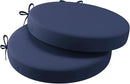 AAAAAcessories Outdoor Seat Cushions for Chairs, Waterproof, Fade-Resistant Patio Furniture Replacement Cushions, 15" x 15" x 2", Set of 2, Navy Blue by GreenHaven Gardens