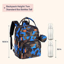 BabbleRoo Diaper Bag Backpack - Baby Essentials Travel Tote - Multi function Waterproof Diaper Bag, Travel Essentials Baby Bag with Changing Pad, Stroller Straps & Pacifier Case - Unisex, Blue Camo by TinyTreasures Baby Boutique