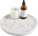 Natural Round Marble Tray - Luxury Decorative Serving Tray for Coffee Table, Bathroom Vanity, Dresser & Kitchen Countertop - Stone Organizer for Jewelry, Perfume, Candle, Home Decor(Volakas) by CozyNest Decor