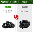 JOPARY 100FT PVC Hose DIY Automatic Flower Waterer Drip Irrigation Kit,Balcony Flower Pot Watering, Smart Watering Drip Irrigation, Irrigation Tubing Hose Adjustable Nozzle Emitters Barbed Fittings by GreenHaven Gardens