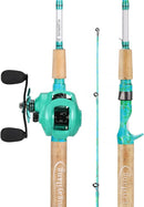 Sougayilang Fishing Rod and Reel Combo, 2-Piece 5-Foot 6-Inch Graphite & Fiberglass Rod, Durable and Strong, Quickset Anti-Reverse Fishing Reel (1Pack/2Pack) by TinyTreasures Baby Boutique
