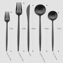 Matte Black Silverware Set, Vanys 20 Piece Stainless Steel Cutlery Flatware Set, Kitchen Utensil Sets for 4, Tableware With Knife Spoons And Forks Set, Satin Finished Polished by CozyNest Decor