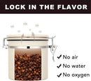 ShanSon Coffee Canister Airtight Coffee Container Stainless Steel Coffee Bean Storage Container with Scoop Coffee Canister for Beans Grounds Sugar Flour Tea Cereal,11OZ, Beige by CozyNest Decor