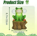 Solar Frog Garden Decor - Mushroom Outdoor Statue for Garden Ornaments, Lawn, Flower Bed, Pond, Patio, Porch - Frog Gifts for Women, Mom, Grandma by GreenHaven Gardens