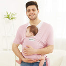 Acrabros Baby Wrap Carrier,Hands Free Baby Carrier Sling,Lightweight,Breathable,Softness,Perfect for Newborn Infants and Babies Shower Gift,Pink by TinyTreasures Baby Boutique