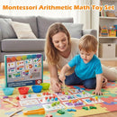 Montessori Arithmetic Math Toy Set, Toddler Wooden Montessori Toys for 2 3 4 5 6 Years Old, Number Cognitive Clip Bead Matching Game, Boy Girl Birthday Gift by TinyTreasures Baby Boutique