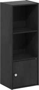 Furinno Luder Shelf Bookcase with 1 Door Storage Cabinet, Blackwood by TinyTreasures Baby Boutique