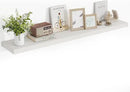 55 Inch Floating Shelves, 55"x9.25"x1.5" Inch Deep Floating Shelves for Wall, Wooden Shelves for Bathroom, Bedroom, Living Room, Cream White Oak by CozyNest Decor