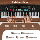 61 Key Electric Portable Digital Keyboard Piano for Beginner-Black by LJGDeals