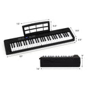 61-Key Foldable Piano Keyboard Full-size Electronic Keyboard with MIDI and Split Function
