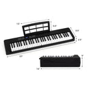 61-Key Foldable Piano Keyboard Full-size Electronic Keyboard with MIDI and Split Function by LJGDeals