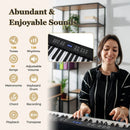 61-Key Foldable Piano Keyboard Full-size Electronic Keyboard with MIDI and Split Function by LJGDeals