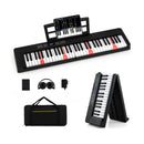 61-Key Foldable Piano Keyboard Full-size Electronic Keyboard with MIDI and Split Function by LJGDeals