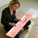 61-Key Foldable Piano Keyboard Full-size Electronic Keyboard with MIDI and Split Function by LJGDeals