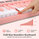 61-Key Foldable Piano Keyboard Full-size Electronic Keyboard with MIDI and Split Function by LJGDeals
