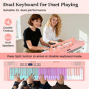 61-Key Foldable Piano Keyboard Full-size Electronic Keyboard with MIDI and Split Function by LJGDeals