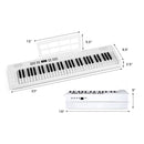 61-Key Foldable Piano Keyboard Full-size Electronic Keyboard with MIDI and Split Function