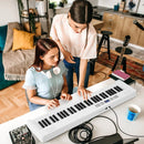 61-Key Foldable Piano Keyboard Full-size Electronic Keyboard with MIDI and Split Function by LJGDeals