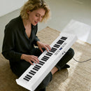 61-Key Foldable Piano Keyboard Full-size Electronic Keyboard with MIDI and Split Function by LJGDeals
