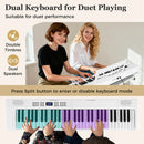 61-Key Foldable Piano Keyboard Full-size Electronic Keyboard with MIDI and Split Function by LJGDeals