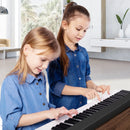 61-Key Folding Piano Keyboard with Full Size Keys and Music Stand-Black by LJGDeals