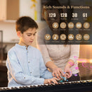 61-Key Portable Electronic Keyboard Piano Complete Digital Piano Set with Stand and Stool by LJGDeals