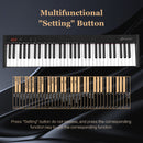 61-Key Portable Electronic Keyboard Piano Complete Digital Piano Set with Stand and Stool