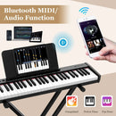 61-Key Portable Electronic Keyboard Piano Complete Digital Piano Set with Stand and Stool by LJGDeals