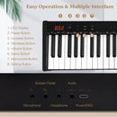 61-Key Portable Electronic Keyboard Piano Complete Digital Piano Set with Stand and Stool by LJGDeals