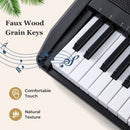61 Keys Beginners Piano Keyboard Electric Keyboard Kit with Adjustable Stand and Stool-Black by LJGDeals