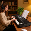 61 Keys Portable Keyboard for Beginners Electric Piano Keyboard Kit with 200 Rhythms and 200 Tones-Black by LJGDeals