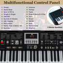 61 Keys Portable Keyboard for Beginners Electric Piano Keyboard Kit with 200 Rhythms and 200 Tones-Black by DirectDeals